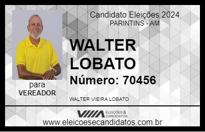 Candidato WALTER LOBATO 2024 - PARINTINS - Eleições