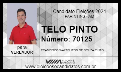 Candidato TELO PINTO 2024 - PARINTINS - Eleições