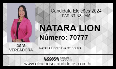 Candidato NATARA LION 2024 - PARINTINS - Eleições