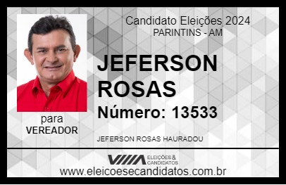 Candidato JEFERSON ROSAS 2024 - PARINTINS - Eleições