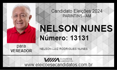 Candidato NELSON NUNES 2024 - PARINTINS - Eleições