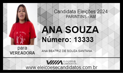 Candidato ANA SOUZA 2024 - PARINTINS - Eleições