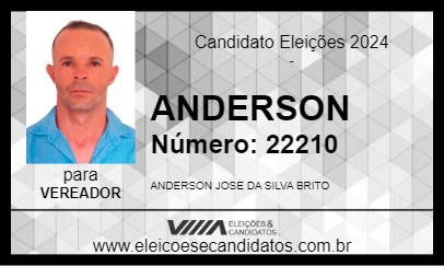 Candidato ANDERSON JOSÉ PINTOR 2024 - EIRUNEPÉ - Eleições