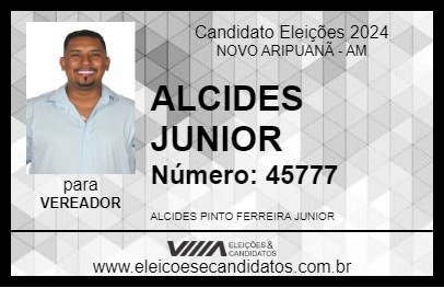 Candidato ALCIDES JUNIOR 2024 - NOVO ARIPUANÃ - Eleições