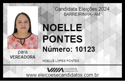 Candidato NOELLE PONTES 2024 - BARREIRINHA - Eleições