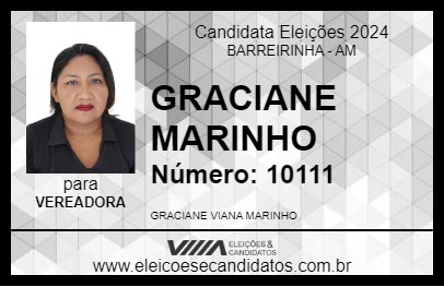 Candidato GRACIANE MARINHO 2024 - BARREIRINHA - Eleições