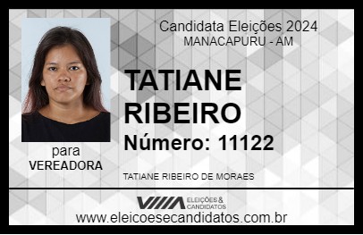 Candidato TATIANE RIBEIRO 2024 - MANACAPURU - Eleições