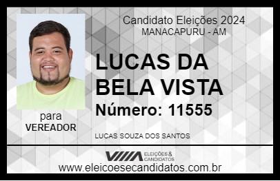 Candidato LUCAS DA BELA VISTA 2024 - MANACAPURU - Eleições