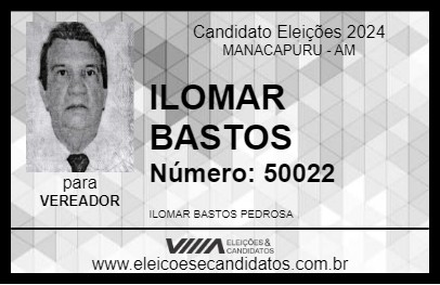 Candidato ILOMAR BASTOS 2024 - MANACAPURU - Eleições