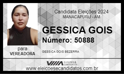 Candidato GESSICA GOIS 2024 - MANACAPURU - Eleições