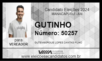 Candidato GUTINHO 2024 - MANACAPURU - Eleições