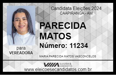 Candidato PARECIDA MATOS 2024 - CAAPIRANGA - Eleições