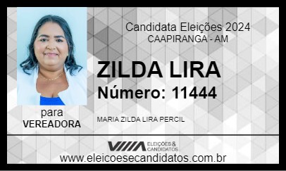 Candidato ZILDA LIRA 2024 - CAAPIRANGA - Eleições