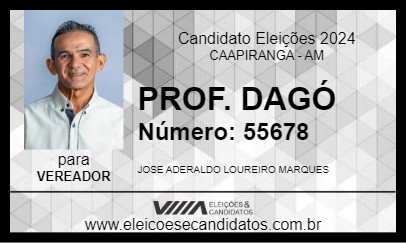 Candidato PROF. DAGÓ 2024 - CAAPIRANGA - Eleições