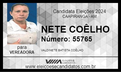 Candidato NETE COÊLHO 2024 - CAAPIRANGA - Eleições