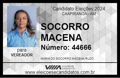 Candidato SOCORRO MACENA 2024 - CAAPIRANGA - Eleições