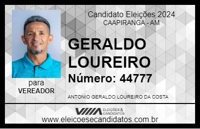 Candidato GERALDO LOUREIRO 2024 - CAAPIRANGA - Eleições