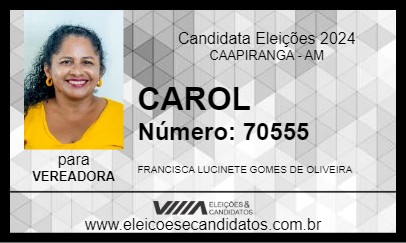 Candidato CAROL 2024 - CAAPIRANGA - Eleições