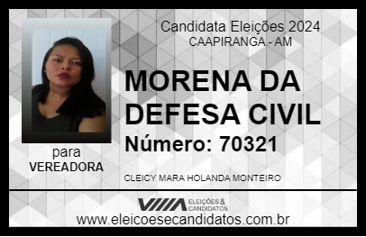 Candidato MORENA DA DEFESA CIVIL 2024 - CAAPIRANGA - Eleições