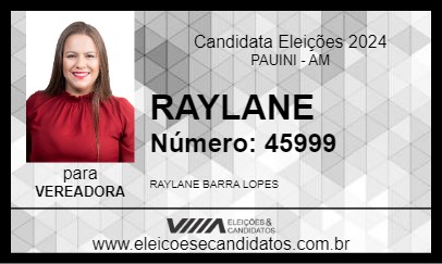 Candidato RAYLANE 2024 - PAUINI - Eleições