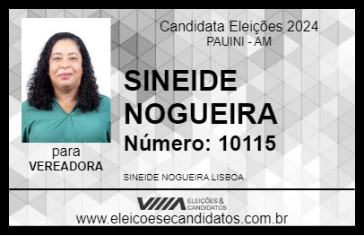 Candidato SINEIDE NOGUEIRA 2024 - PAUINI - Eleições