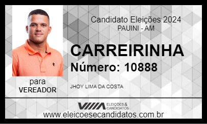 Candidato CARREIRINHA 2024 - PAUINI - Eleições