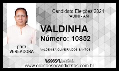 Candidato VALDINHA 2024 - PAUINI - Eleições