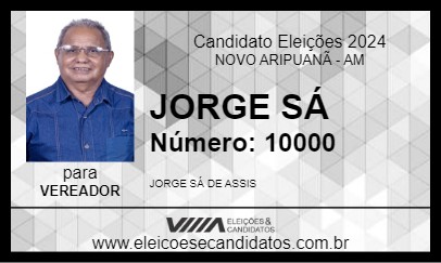 Candidato JORGE SÁ 2024 - NOVO ARIPUANÃ - Eleições