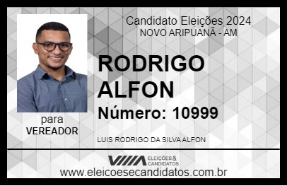 Candidato RODRIGO ALFON 2024 - NOVO ARIPUANÃ - Eleições