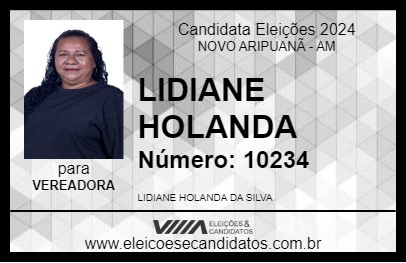 Candidato LIDIANE HOLANDA 2024 - NOVO ARIPUANÃ - Eleições