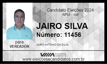 Candidato JAIRO SILVA 2024 - APUÍ - Eleições