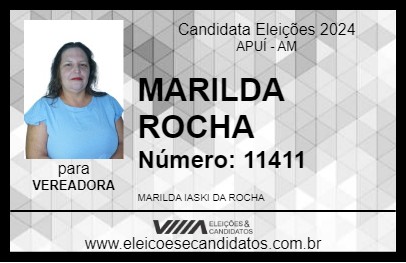 Candidato MARILDA ROCHA 2024 - APUÍ - Eleições