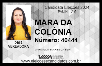 Candidato MARA DA COLÔNIA 2024 - PAUINI - Eleições