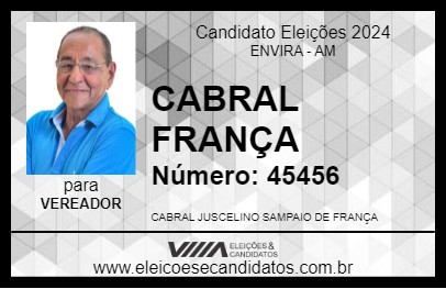 Candidato CABRAL FRANÇA 2024 - ENVIRA - Eleições