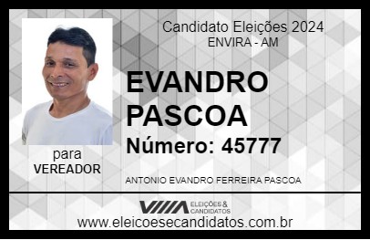 Candidato EVANDRO PASCOA 2024 - ENVIRA - Eleições