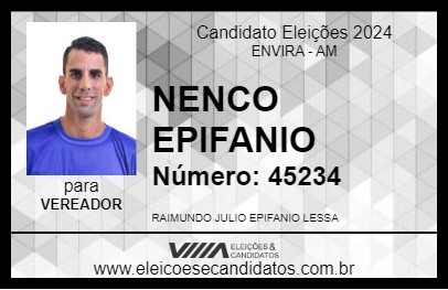 Candidato NENCO EPIFANIO 2024 - ENVIRA - Eleições