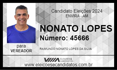 Candidato NONATO LOPES 2024 - ENVIRA - Eleições