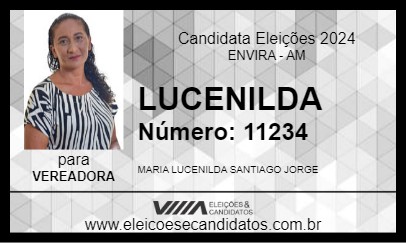 Candidato LUCENILDA 2024 - ENVIRA - Eleições