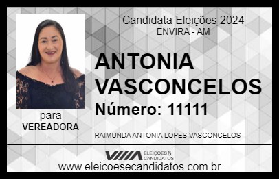 Candidato ANTONIA VASCONCELOS 2024 - ENVIRA - Eleições