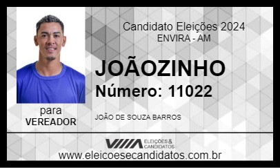 Candidato JOÃOZINHO 2024 - ENVIRA - Eleições