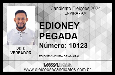 Candidato EDIONEY PEGADA 2024 - ENVIRA - Eleições