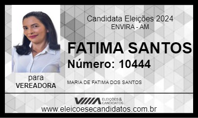 Candidato FATIMA SANTOS 2024 - ENVIRA - Eleições