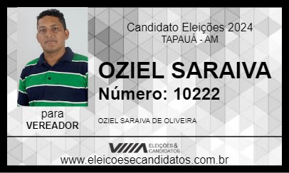 Candidato OZIEL SARAIVA 2024 - TAPAUÁ - Eleições