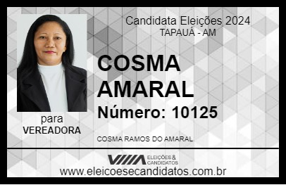 Candidato COSMA AMARAL 2024 - TAPAUÁ - Eleições