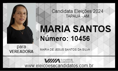 Candidato MARIA SANTOS 2024 - TAPAUÁ - Eleições