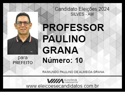 Candidato PROFESSOR PAULINO GRANA 2024 - SILVES - Eleições