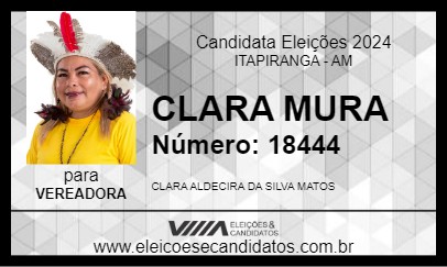 Candidato CLARA MURA 2024 - ITAPIRANGA - Eleições