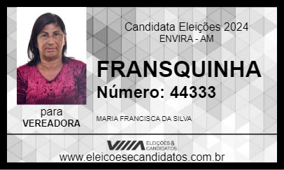 Candidato FRANSQUINHA 2024 - ENVIRA - Eleições