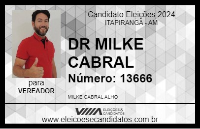 Candidato DR MILKE CABRAL 2024 - ITAPIRANGA - Eleições