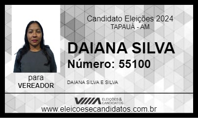 Candidato DAIANA SILVA 2024 - TAPAUÁ - Eleições